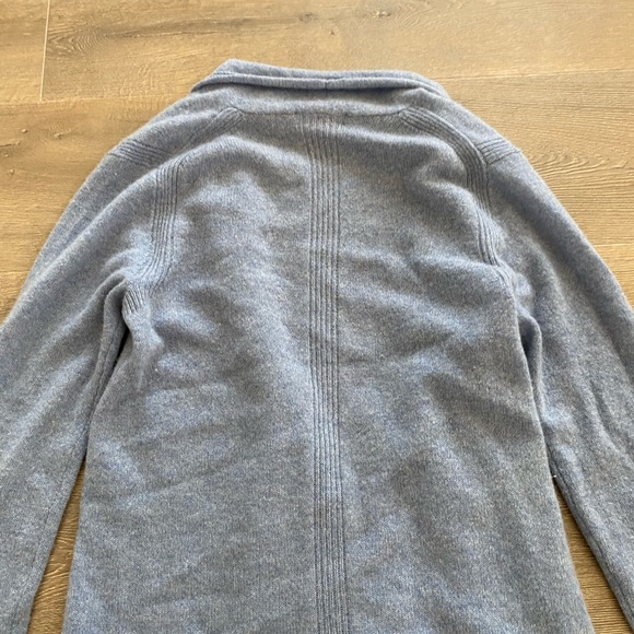 Saks Fifth Avenue Pure 100% Cashmere Open Front Knit Ribbed Cardigan - Picture 6 of 9